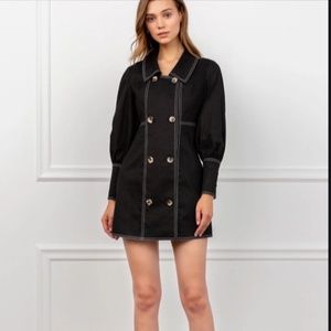 J.ing Juliette Double Breasted Long Sleeve Mini Dress sz S / Small